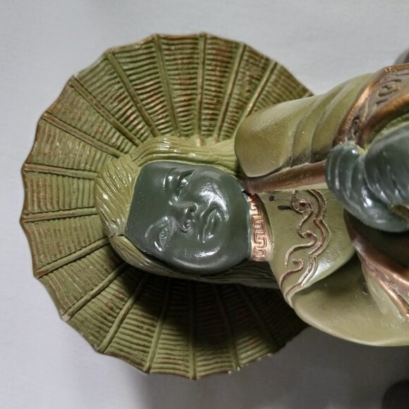 Vintage Bookends 1950s Chalkware Heavy Oriental Motif Felt Bottoms - Picture 11 of 16